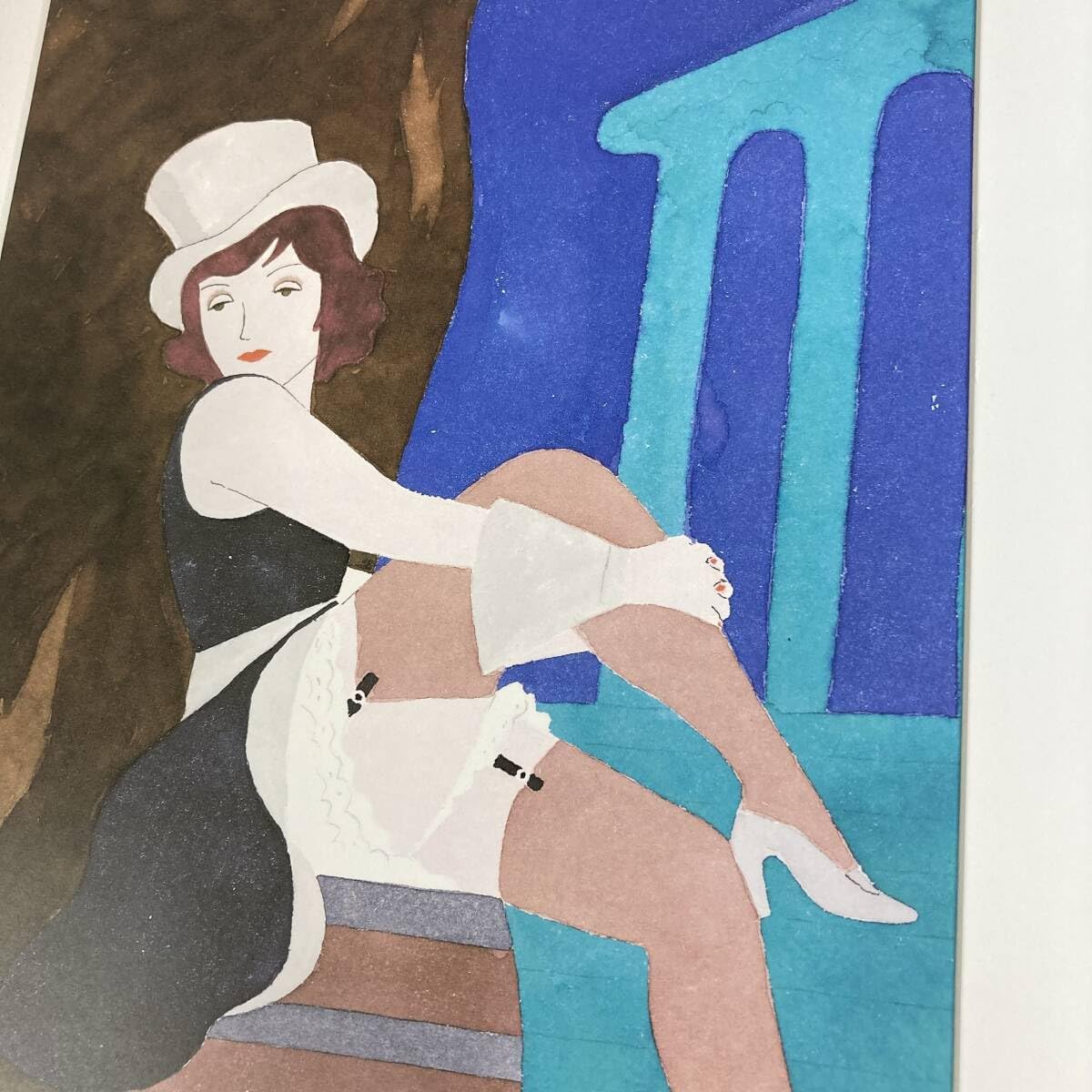 Amazon.co.jp: 額装品 和田誠 名作映画 嘆きの天使 イラスト A4サイズ